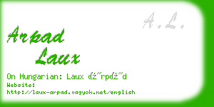 arpad laux business card